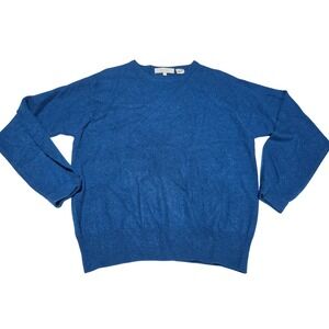 Danielle Martin Blue Cashmere Sweater Women's Medium Crew Neck